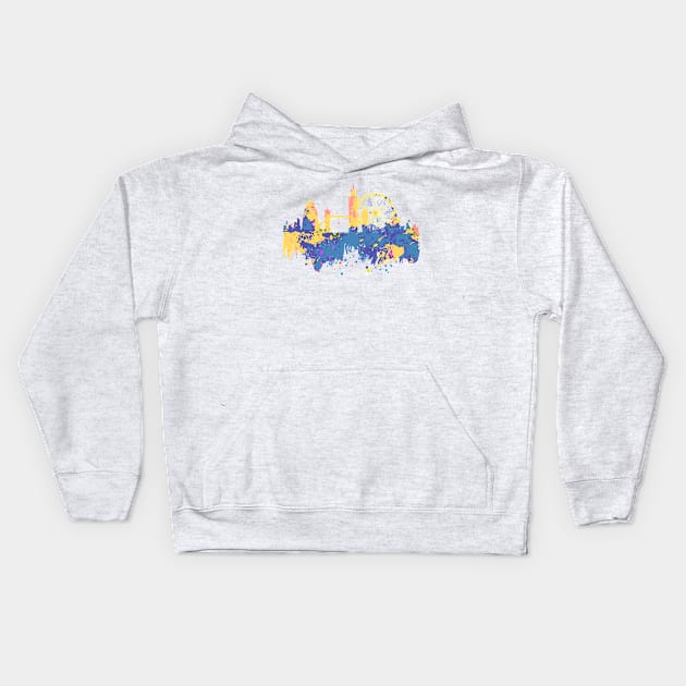 London Souvenir Kids Hoodie by Happy Art Designs